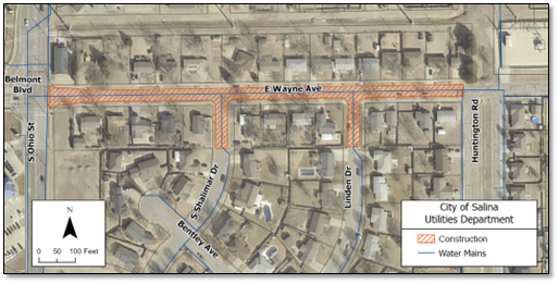 WATER MAIN REPLACEMENT WAYNE AVE BETWEEN S. OHIO ST AND HUNTINGTON RD - News Image